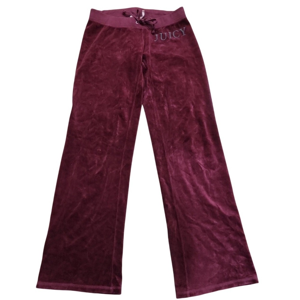 Vintage Y2K Juicy Couture Flare Lowrise Pants Small Velour Velvet Lounge Soft